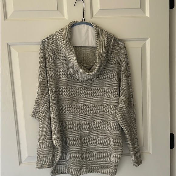 Karlie Sweaters - Karlie Cozy Knit Cowl Neck Sweater - Gray